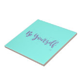 Be-Yourself-Typografie-Paars Tegeltje (Zijkant)
