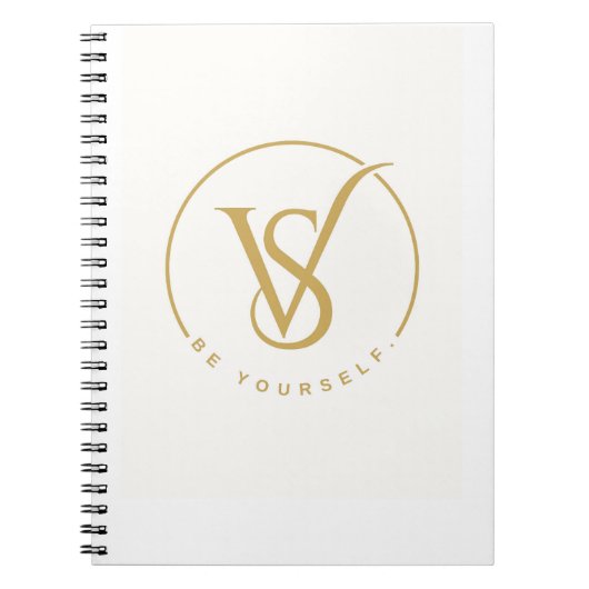 Be Yourself VS Monogram Logo Notitieboek (Voorkant)