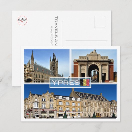 BE Ypres - Lakenhal , in het Vlaamse Veldmuseum - Briefkaart (Voorkant / Achterkant)