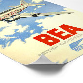 BEA Retro Vintage Travel Poster afdrukken (Hoek)