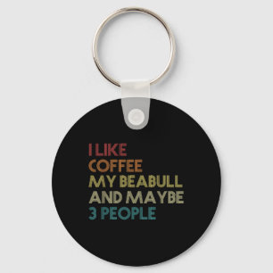 Beabull Dog Owner Coffee Lovers Funny Quote Vintag Sleutelhanger