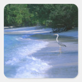 Beach 2 vierkante sticker (Voorkant)