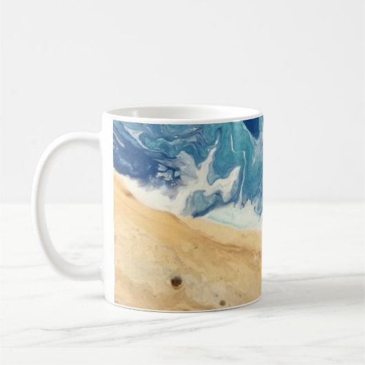 Beach Abstract Art Coffee Mok (Links)