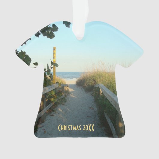 Beach Access Dated Ornament (voorkant)