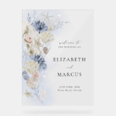 Beach Acrylic Wedding Welcome Sign Coastal Shell Acryl Bord (Voorkant)