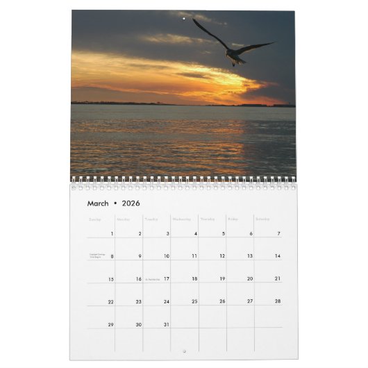 Beach Afbeeldingen op zondag 2017 Kalender (Mar 2026)