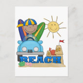 BEACH African American Boy Tshirts and Gifts Briefkaart (Voorkant)