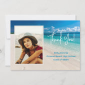 Beach Afstudeerder Foto Dank u de Kaart van het Be (Voorkant)