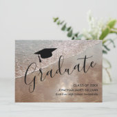 Beach Afstuderen Aankondiging (Staand voorkant)