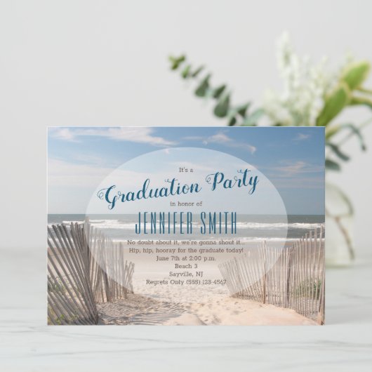 Beach Afstuderen Kaart (Staand voorkant)