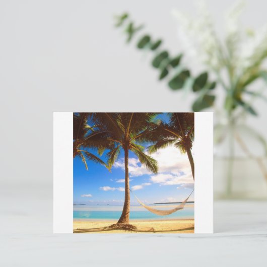 Beach Aitutaki Cookeilanden Briefkaart (Staand voorkant)