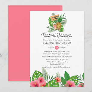 Beach Aloha Luau Virtual Vrijgezellenfeest Kaart