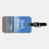 Beach alsjeblieft. bagagelabel (Voorkant horizontaal)