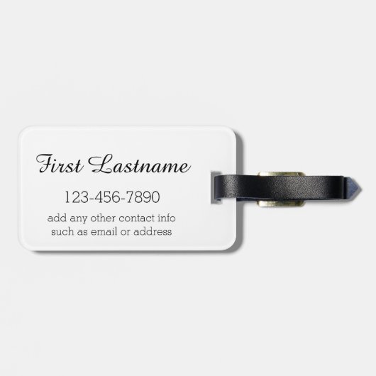 Beach alsjeblieft bagagelabel (Achterkant horizontaal)