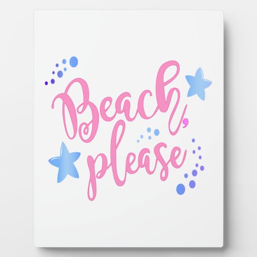 Beach alsjeblieft fotoplaat (Voorkant)