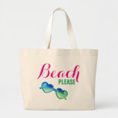 Beach, alsjeblieft! grote tote bag (Voorkant)