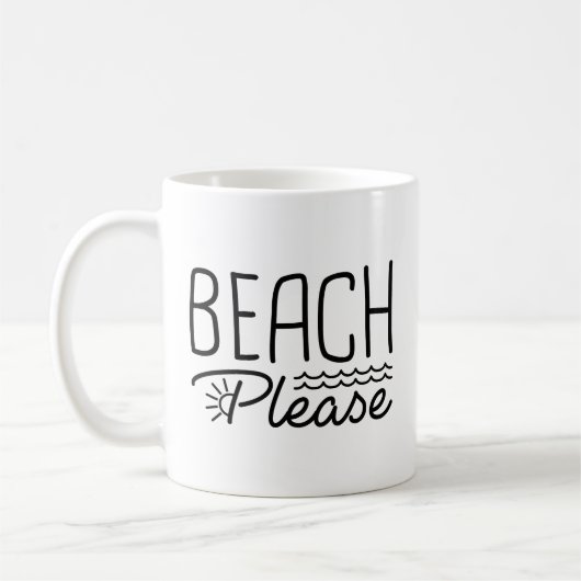 Beach alsjeblieft koffiemok (Links)