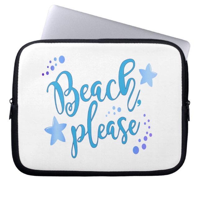 Beach alsjeblieft laptop sleeve (Voorkant)