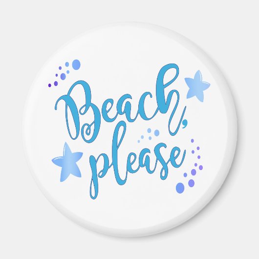 Beach alsjeblieft magneet (Voorkant)