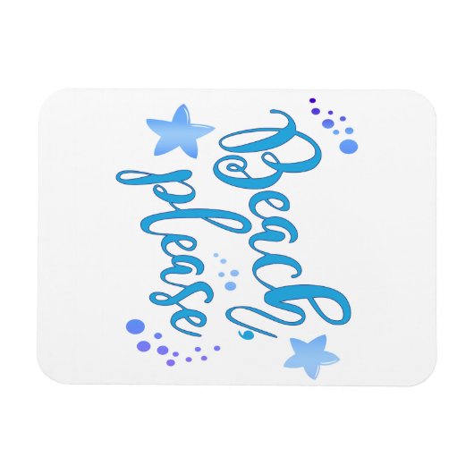 Beach alsjeblieft magneet (Horizontaal)