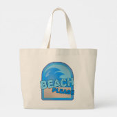 Beach alsjeblieft met zomerherinneringen Slogan Grote Tote Bag (Achterkant)