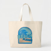 Beach alsjeblieft met zomerherinneringen Slogan Grote Tote Bag (Voorkant)