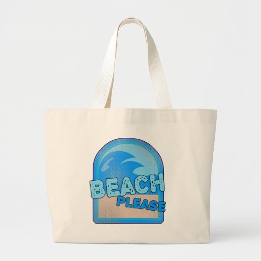 Beach alsjeblieft met zomerherinneringen Slogan Grote Tote Bag (Voorkant)