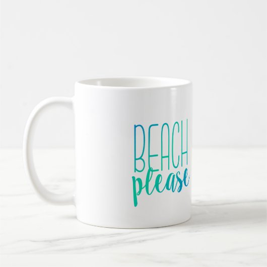 Beach alsjeblieft | Mok Turquoise Ombre (Links)