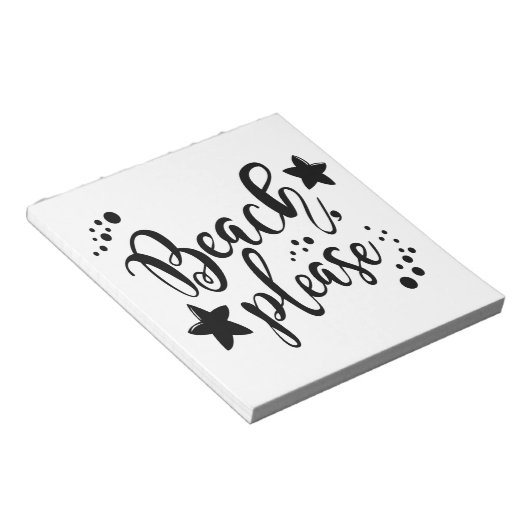 Beach alsjeblieft notitieblok (Schuin)