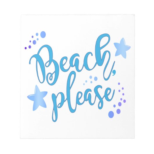 Beach alsjeblieft notitieblok (Voorkant)