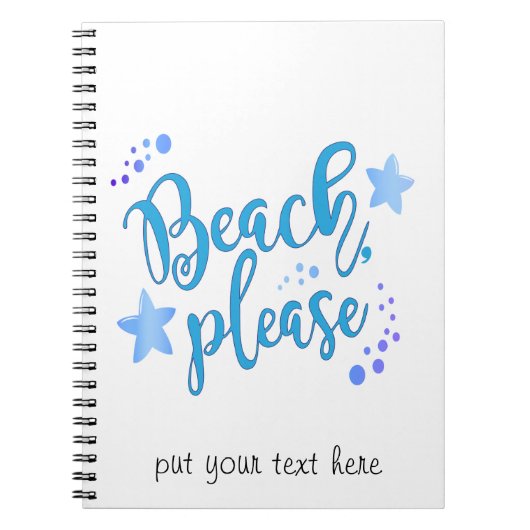 Beach alsjeblieft notitieboek (Voorkant)