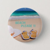 Beach alsjeblieft ronde button 5,7 cm (Voorkant)
