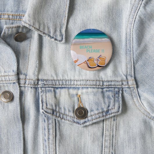 Beach alsjeblieft ronde button 5,7 cm (In situ)