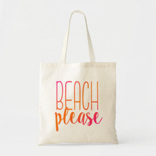 Beach alsjeblieft   Roze en Oranje Canvas tas