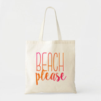 Beach alsjeblieft | Roze en Oranje Canvas tas