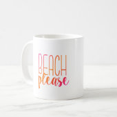 Beach alsjeblieft | Roze en Oranje Mok (Voorkant links)