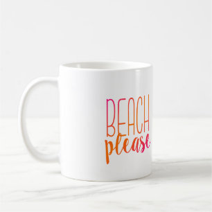 Beach alsjeblieft Roze en Oranje Mok