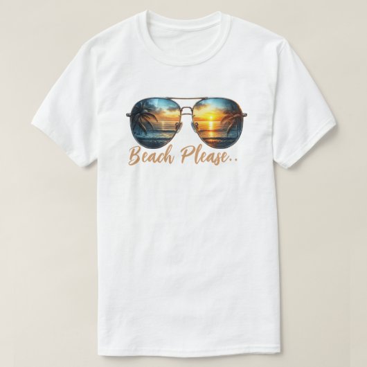 Beach alsjeblieft t-shirt (Design voorkant)