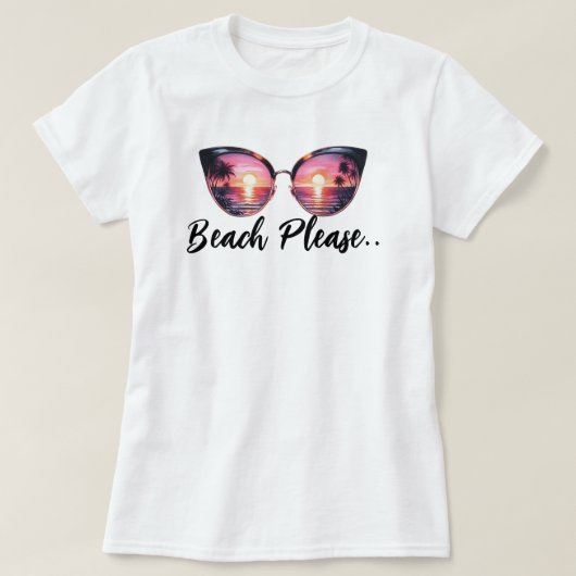 Beach alsjeblieft t-shirt (Design voorkant)