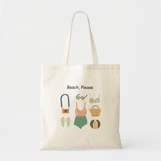 Beach, alsjeblieft tote bag (Voorkant)