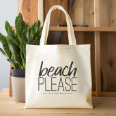 Beach alsjeblieft tote bag