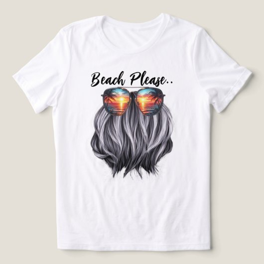 Beach alsjeblieft Tri-Blend shirt (Design voorkant)