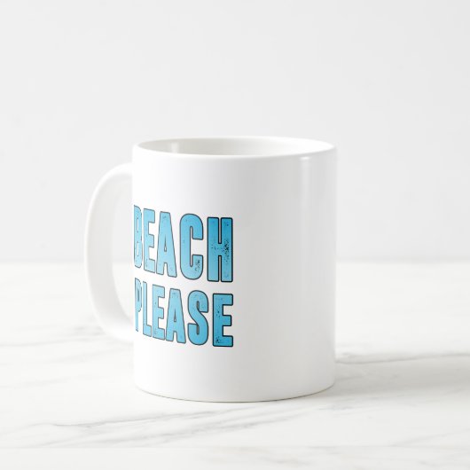 Beach alstublieft koffiemok (Voorkant links)