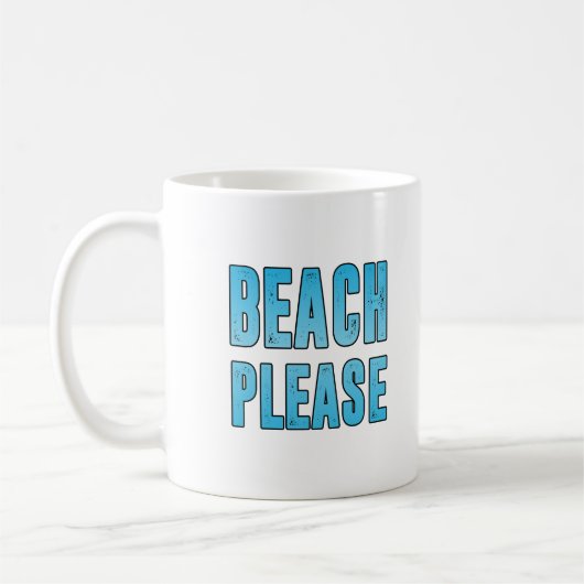 Beach alstublieft koffiemok (Links)