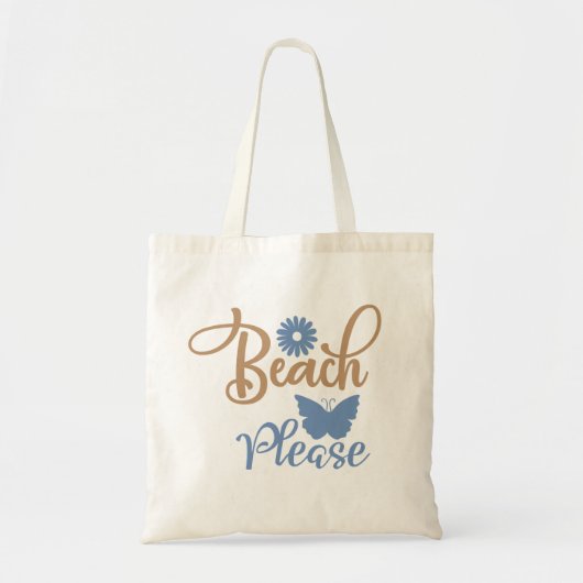 Beach alstublieft tote bag (Voorkant)