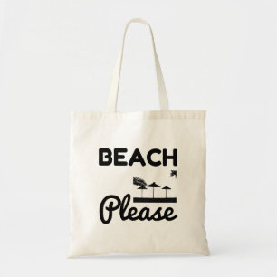 Beach alstublieft tote bag