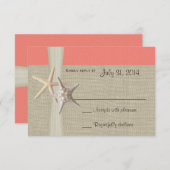 Beach Amore Coral Shell Response Kaart (Voorkant / Achterkant)