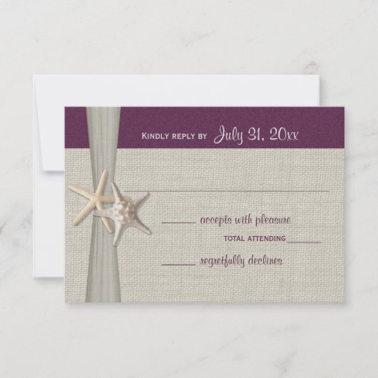 Beach Amore Eggplant Response Kaart (Voorkant)