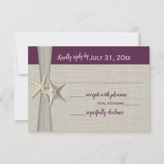 Beach Amore Eggplant Response Kaart (Voorkant)