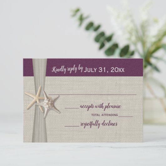 Beach Amore Eggplant Response Kaart (Staand voorkant)